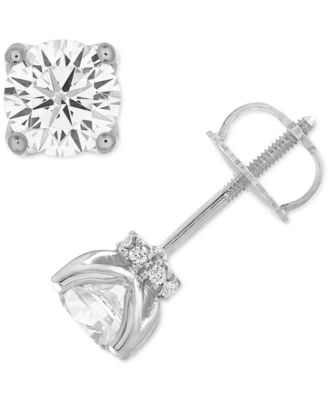 Alethea™ - Certified Diamond Stud Earrings (1 ct. t.w.) in 14k White Gold featuring diamonds with the De Beers Code of Origin