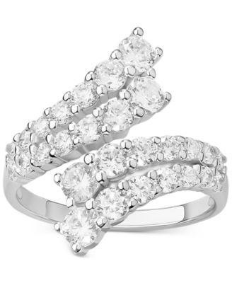 Giani Bernini - Cubic Zirconia Bypass Statement Ring in Sterling Silver