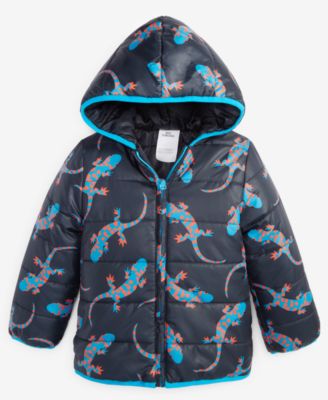 Epic Threads - Toddler Boys Gecko Print Reversible Puffer Jacket