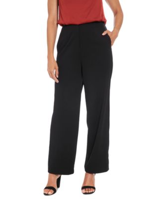 Muse - Women's Darted-Waist Tuxedo Straight-Leg Pants