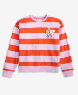 Epic Threads - Little & Big Girls Striped Patch Sweatshirt