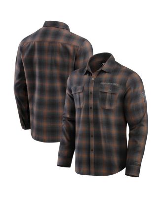 Fanatics - Men's Tan Philadelphia Phillies Classic Flannel Long Sleeve Button-Up Shirt