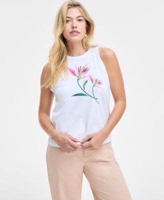 On 34th - Women's Lily Graphic-Print Tank Top