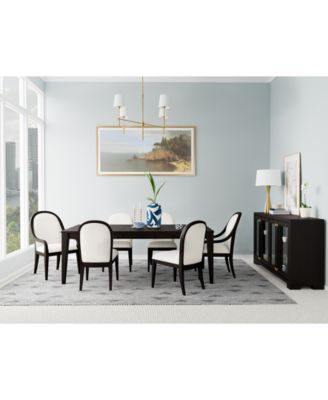 Furniture - Mazen 7-Pc. Dining Set (Table, 4 Curved Side Chairs & 2 Arm Chairs)