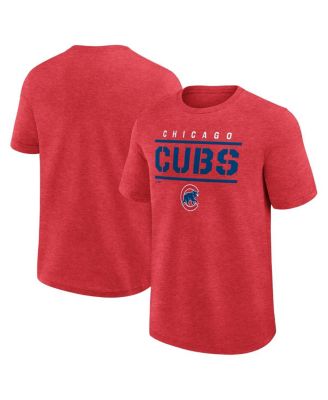 Fanatics - Men's Heather Red Chicago Cubs Top Notch T-Shirt