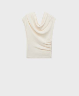MANGO - Women's Asymmetric Ruched Top