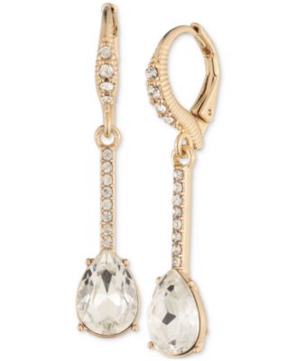 Givenchy - Pav&eacute; Crystal Linear Drop Earrings