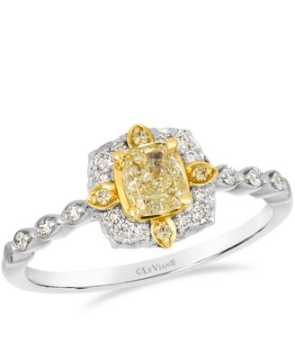 Le Vian - Yellow Diamond (0.38 ct. t.w.) and Vanilla Diamond (0.13 ct. t.w.) Ring in 14K Two Tone Gold