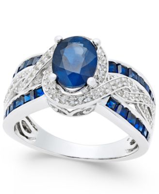 Macy's - Gemstone and Diamond (1/3 ct. t.w.) Ring in 14k Gold