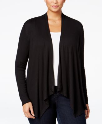 I.N.C. International Concepts - Plus Size Draped Open-Front Cardigan