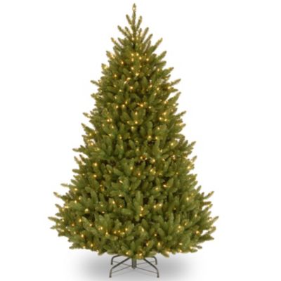 National Tree Company - National Tree 7 .5' Natural Fraser Medium Fir Hinged Tree with 750 Clear Lights