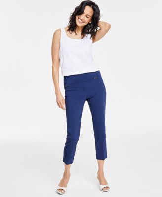 I.N.C. International Concepts - Women's Tummy-Control Pull-On Capri Pants, Regular & Petite, Created for Macy's