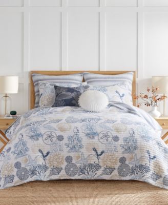 Levtex - Serena Sea Reversible 3-Pc. Quilt Set, Full/Queen
