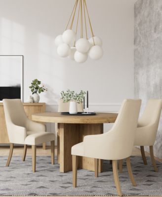 Furniture - 5pc Dining Set (Davie Round Table & 4 Nelin Chairs)