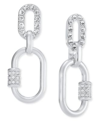 I.N.C. International Concepts - Pav&eacute; Chain Link Double Drop Earrings, Created for Macy's