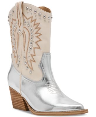 DV Dolce Vita - Women's Aledo Contrast Stitch Studded Cowboy Booties