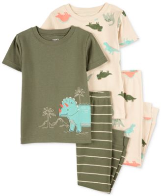 Carter's - Toddler Boys Dinosaur Cotton Pajamas, 4-Piece Set