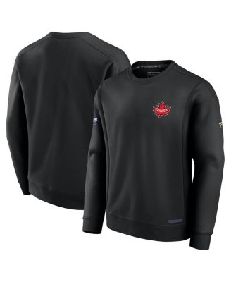 Fanatics - Men's Black Canada 2025 4 Nations Face-Off Authentic Pro Fleece Pullover Sweatshirt