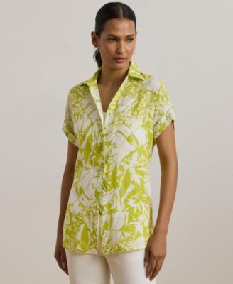Lauren Ralph Lauren - Women's Relaxed-Fit Floral Short-Sleeve Shirt