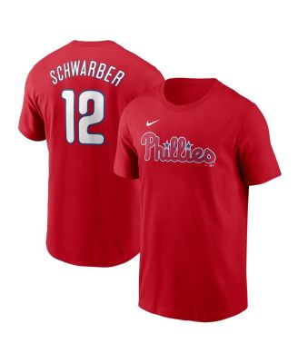 Nike - Men's Kyle Schwarber Red Philadelphia Phillies Fuse Name Number T-Shirt