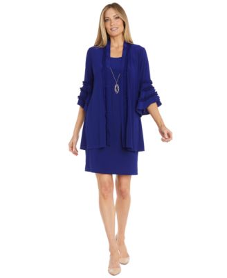 R & M Richards - Women's Two-Piece Bell-Sleeve Jacket & Dress