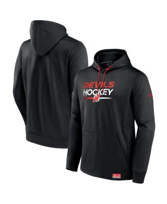 Fanatics - Men's Black New Jersey Devils Authentic Pro Fleece Pullover Hoodie