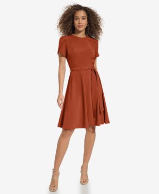 Calvin Klein - Women's Short-Sleeve A-Line Dress