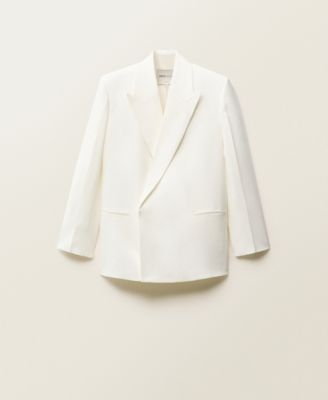 MANGO - Women's Double-Breasted Lyocell Suit Jacket