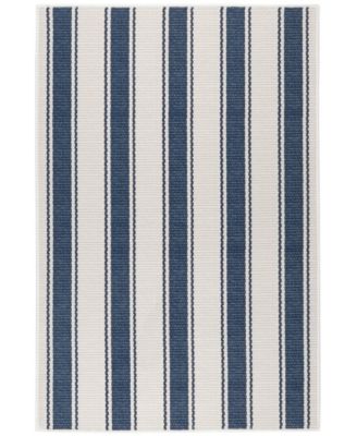 Dash and Albert Rugs by Annie Selke - Blue Awning Machine Washable DA2033 3'x5' Area Rug