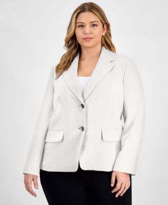 Kasper - Plus Size Notched-Collar Blazer