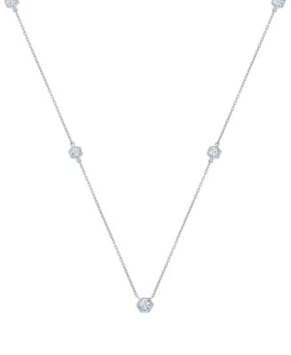 De Beers Forevermark - Diamond Honeycomb Station Statement Necklace (7/8 ct. t.w.), 16" + 2" extender