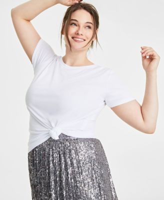 On 34th - Women's Ribbed T-Shirt, Created for Macy's