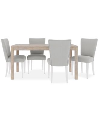 Furniture - Catriona 5pc Dining Set (Rectangular Dining Table & 4 Upholstered Side Chairs)