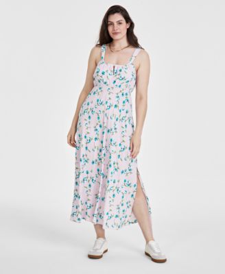 On 34th - Women's Printed Empire-Waist Midi Dress
