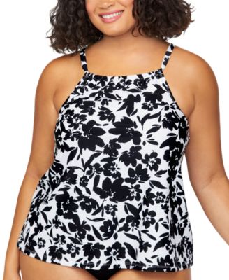 Island Escape - Plus Size Cali Printed Tankini