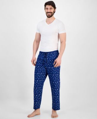 Club Room - Men's Woven Beverage-Graphic Pajama Pants