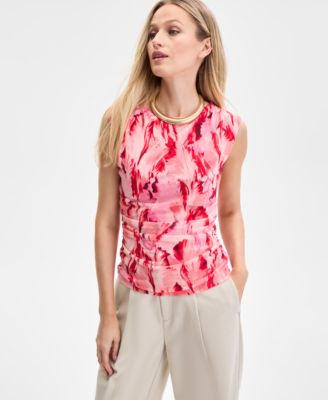 I.N.C. International Concepts - Women's Printed Mesh Sleeveless Top