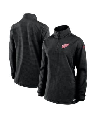 Fanatics - Women's Black Detroit Red Wings Authentic Pro Rink Lightweight Quarter-Zip Pullover Sweatshirt