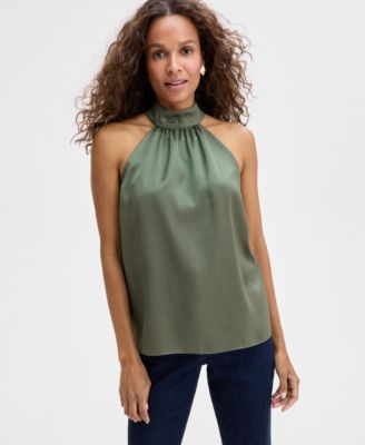 I.N.C. International Concepts - Women's Mock-Neck Halter Top