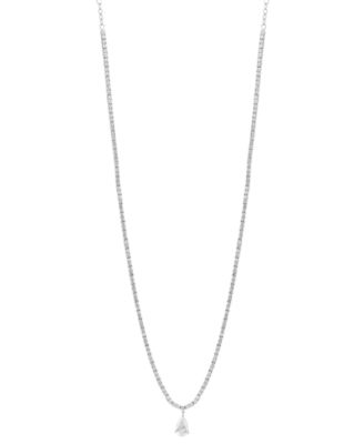 Grown With Love - Lab Grown Diamond Pear & Round 20" Statement Necklace (5 ct. t.w.) in 14k White Gold