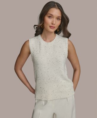 Donna Karan New York - Women's Sequined Sleeveless Sweater