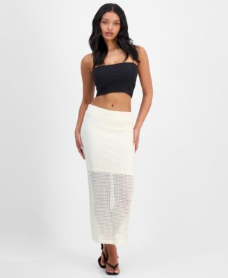 Bar III - Women's Crochet Midi Skirt