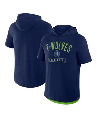 Fanatics - Men's Athletic Navy Minnesota Timberwolves Pass Legend Hooded T-Shirt