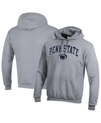 Champion - Men's Heather Gray Penn State Nittany Lions Arched Logo Fleece Pullover Hoodie