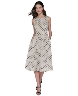 KARL LAGERFELD PARIS - Women's Hammered Satin Midi Dress