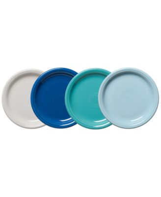 Fiesta - Coastal Blues Bistro Coupe Salad Plates, Set of 4