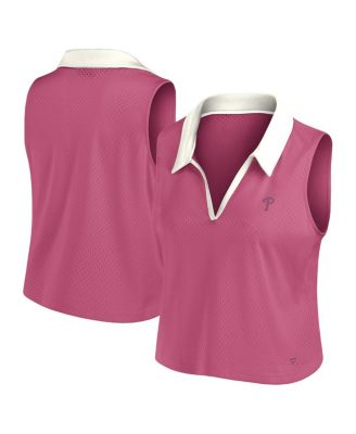Fanatics - Women's Pink Philadelphia Phillies Studio Wellness V-Neck Tank Top