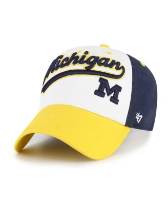 '47 Brand - Big Boys and Girls White Michigan Wolverines Scooter Clean Up Adjustable Hat