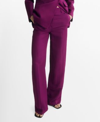 MANGO - Women's Straight-Fit Suit Pants