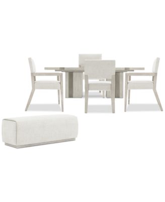Bernhardt - Tempo 6-Pc. Set (Rectangular Table, 2 Side Chairs, 2 Arm Chairs & Bench)